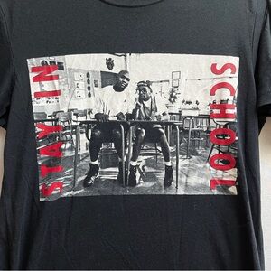 Jordan Stay in School Black Graphic Tee Sz M